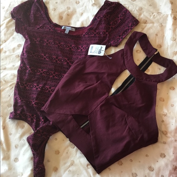 Charlotte Russe Tops - Charlotte Russe Bodysuit no longer available. Crop top has been sold